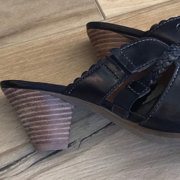 NWT Josef Seidel Black Sandals 37 Low Heel - Picture 7 of 7